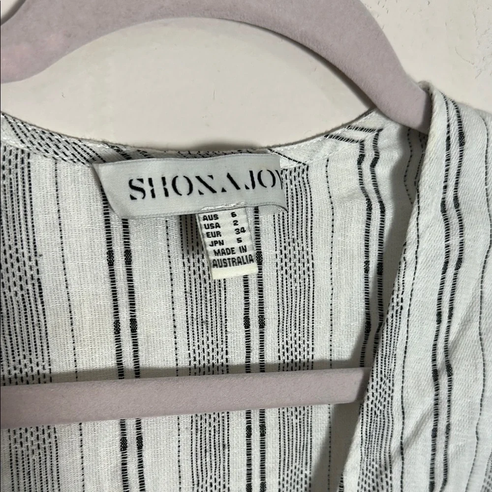 Shona Joy White Ruffled Wrap Dress with Tie Front - Picture 7 of 8